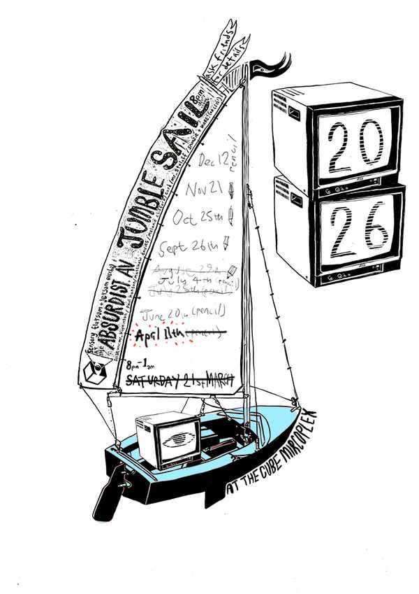 Picture for event Absurdist A/V JUMBLE SAIL with mr_hopkinson, Paul Hanson, Melanie Clifford and Matt Davies, Lord of the Cob, Snoozie and mr_stoloff and more