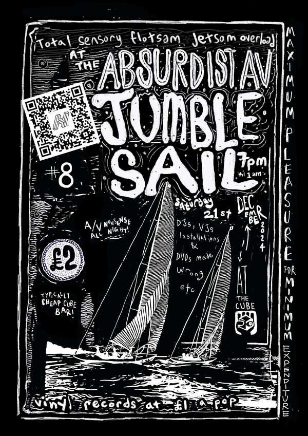 Picture for event Absurdist A/V JUMBLE SAIL #8 with mr_hopkinson, Paul Hanson, Steve Davis, Gaz Williams, Cord of the Cob, Snoozie and mr_stoloff and more