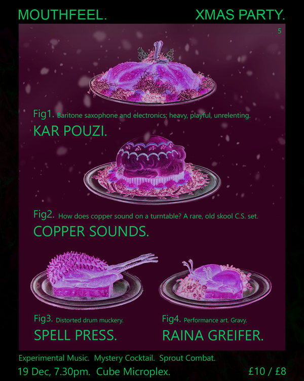 Picture for event Kar Pouzi, Copper Sounds, Spell Press, Raina Greifer