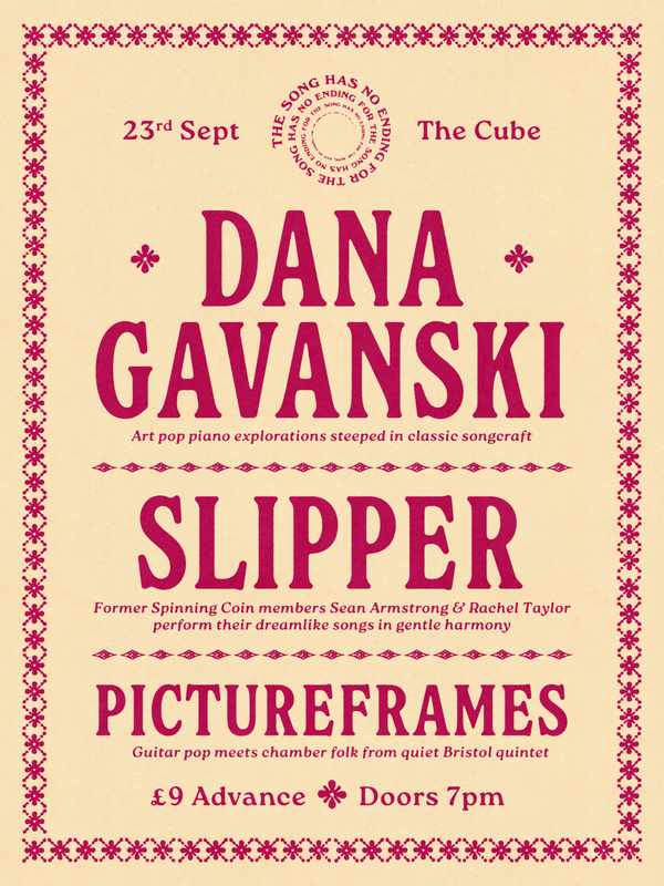 Picture for event DANA GAVANSKI + SLIPPER + PICTUREFRAMES